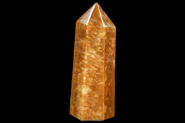 Polished, Orange Calcite Obelisk - Madagascar #108457